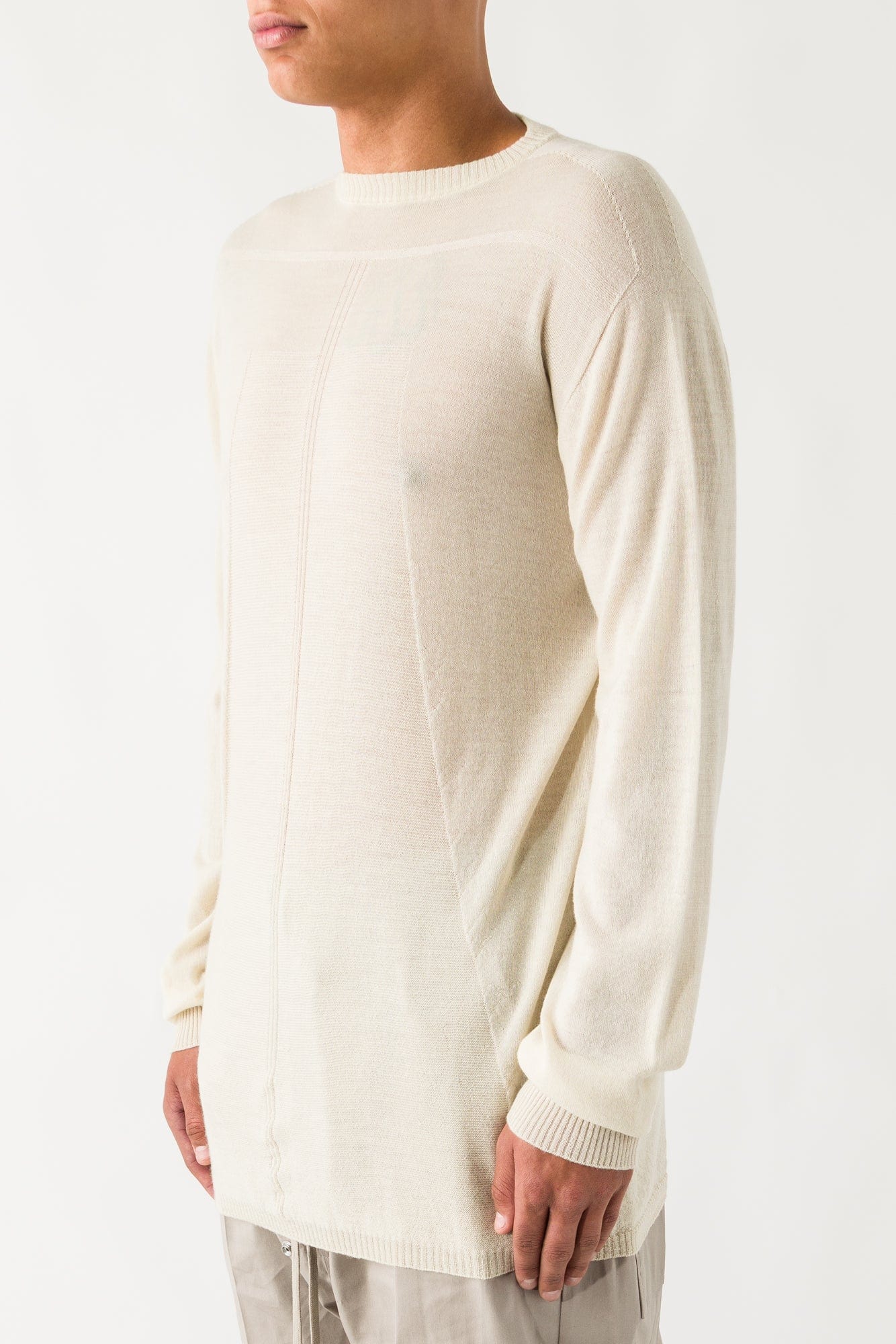 Rick Owens Oversized Level Sweater in Natural