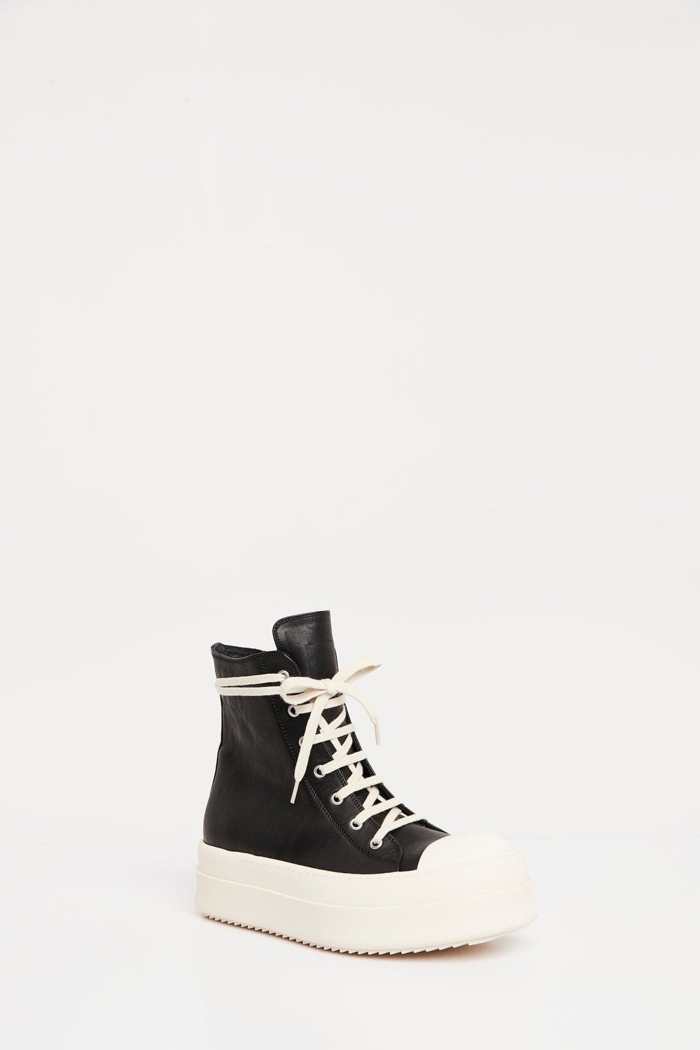 Bumper leather high-top sneakers in black - Rick Owens