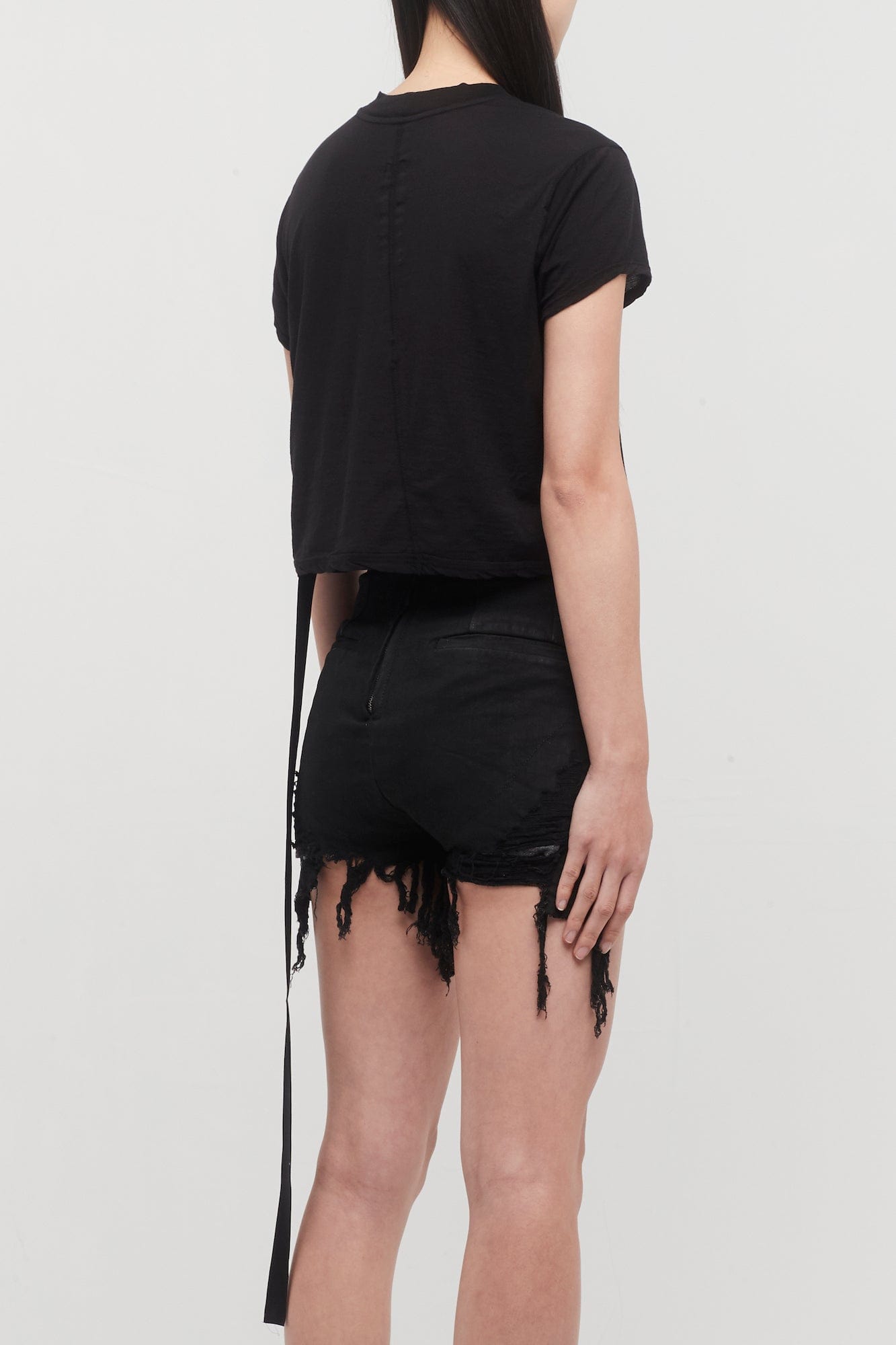 Rick Owens DRKSHDW Cropped Small Level T in Black back