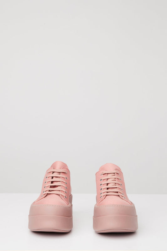 Rick Owens DRKSHDW Double Bumper Low Sneaks in Dark Pink front
