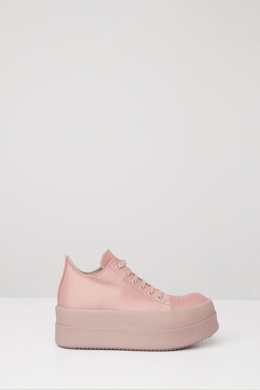 Rick Owens DRKSHDW Double Bumper Low Sneaks in Dark Pink