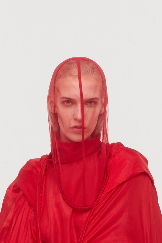 Rick Owens Helmet in Cardinal Red