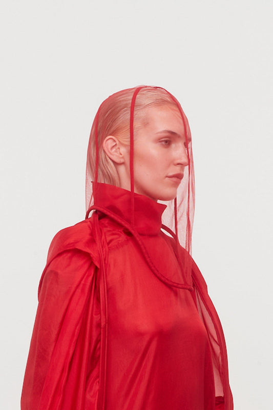 Rick Owens Helmet in Cardinal Red side