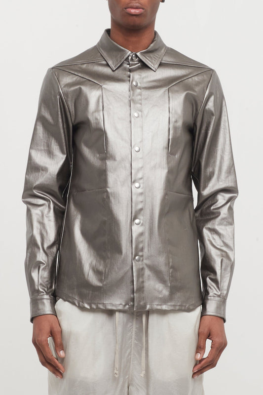 Rick Owens Fogpocket Outershirt in Gun Metal