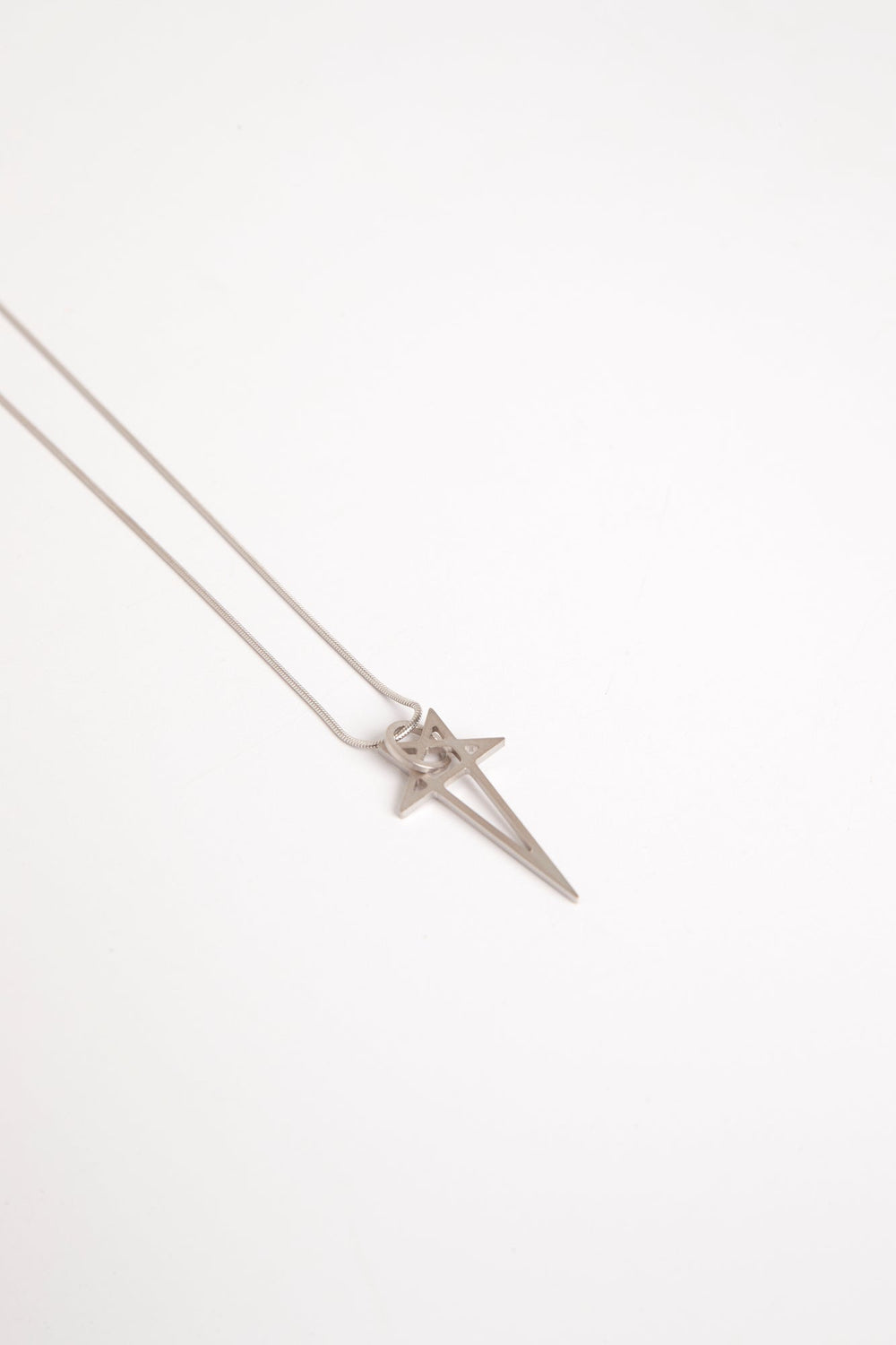 Rick Owens Pentagram Chain Necklace In Gray | ModeSens