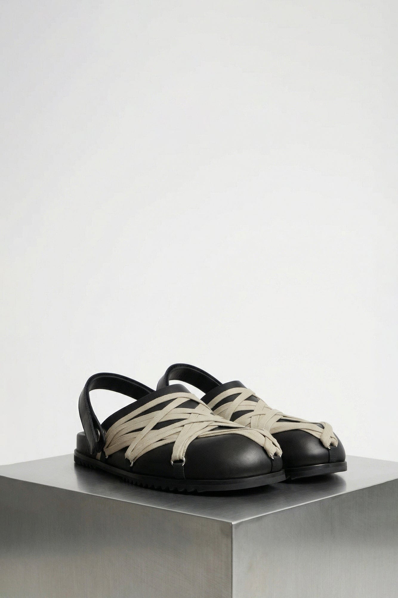 Rick Owens Sandali In Pelle Megalace Mule SS26 side