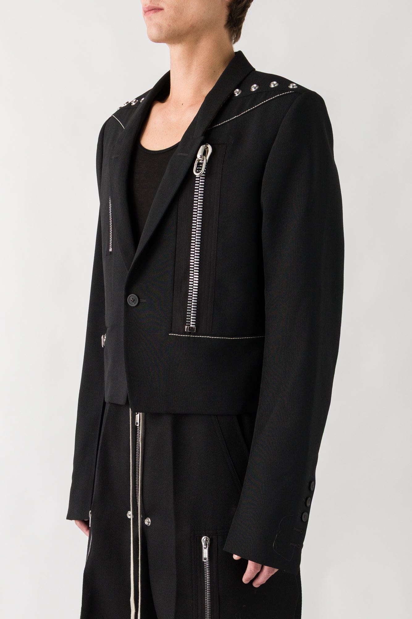 Rick Owens Alice Jacket in Black side