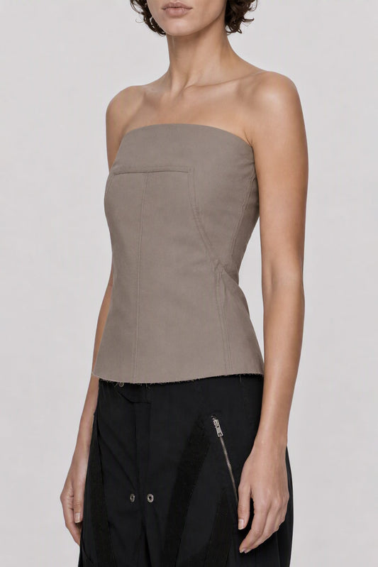 Rick Owens Bustier Top in Dust side