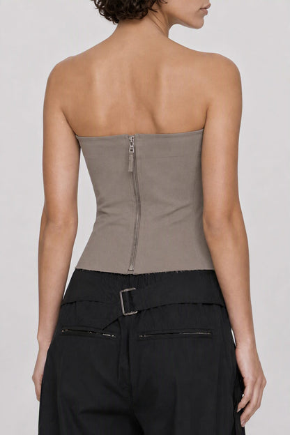 Rick Owens Bustier Top in Dust back