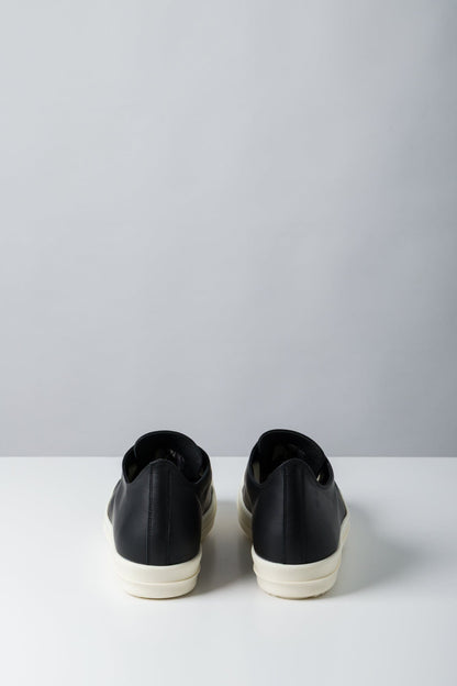 Rick Owens Low Sneaks in Black-Milk-Milk back