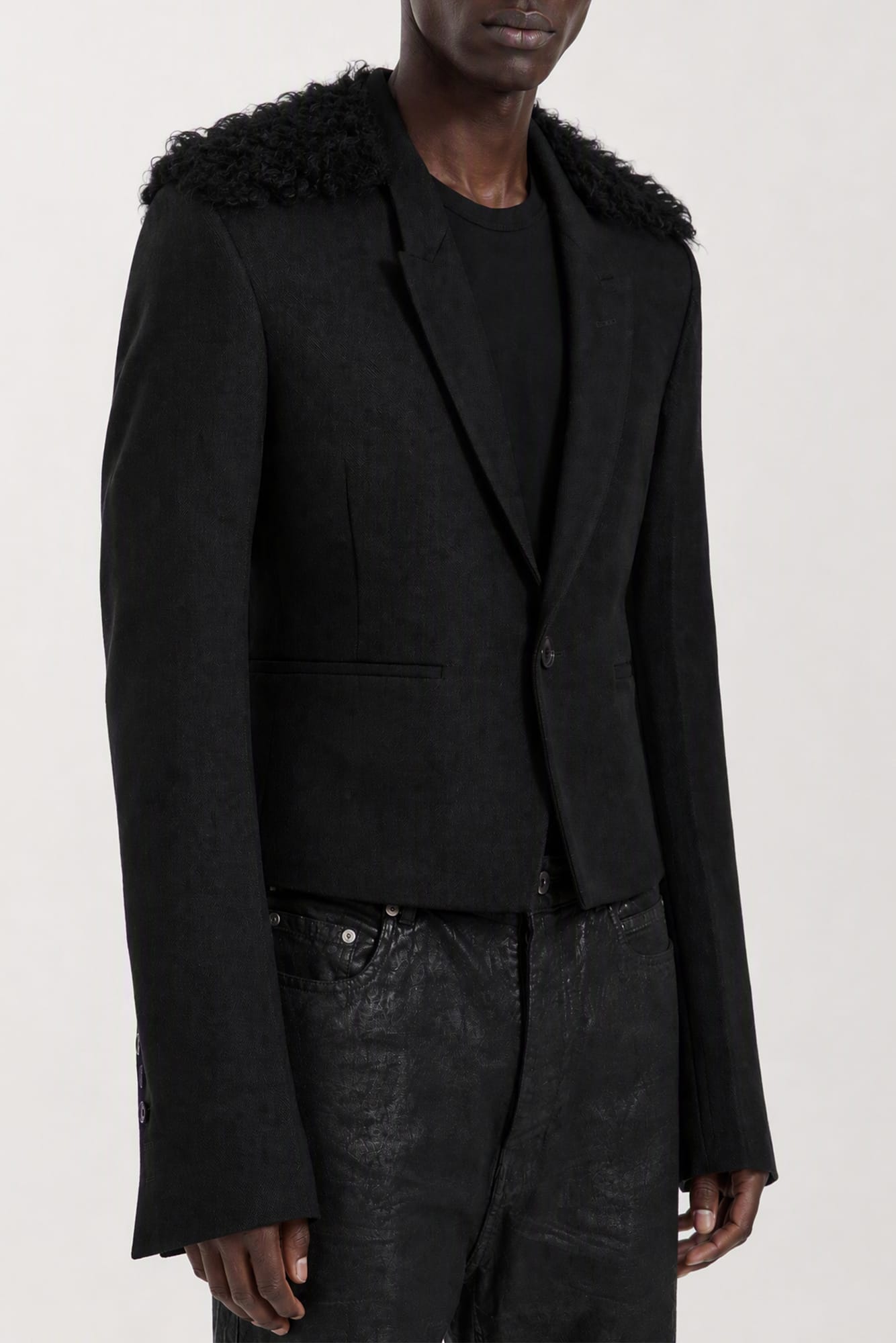 Rick Owens Mens Alice Jacket in Black