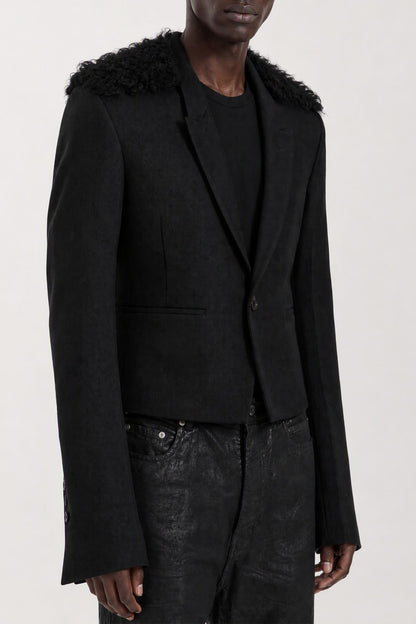 Rick Owens Mens Alice Jacket in Black side