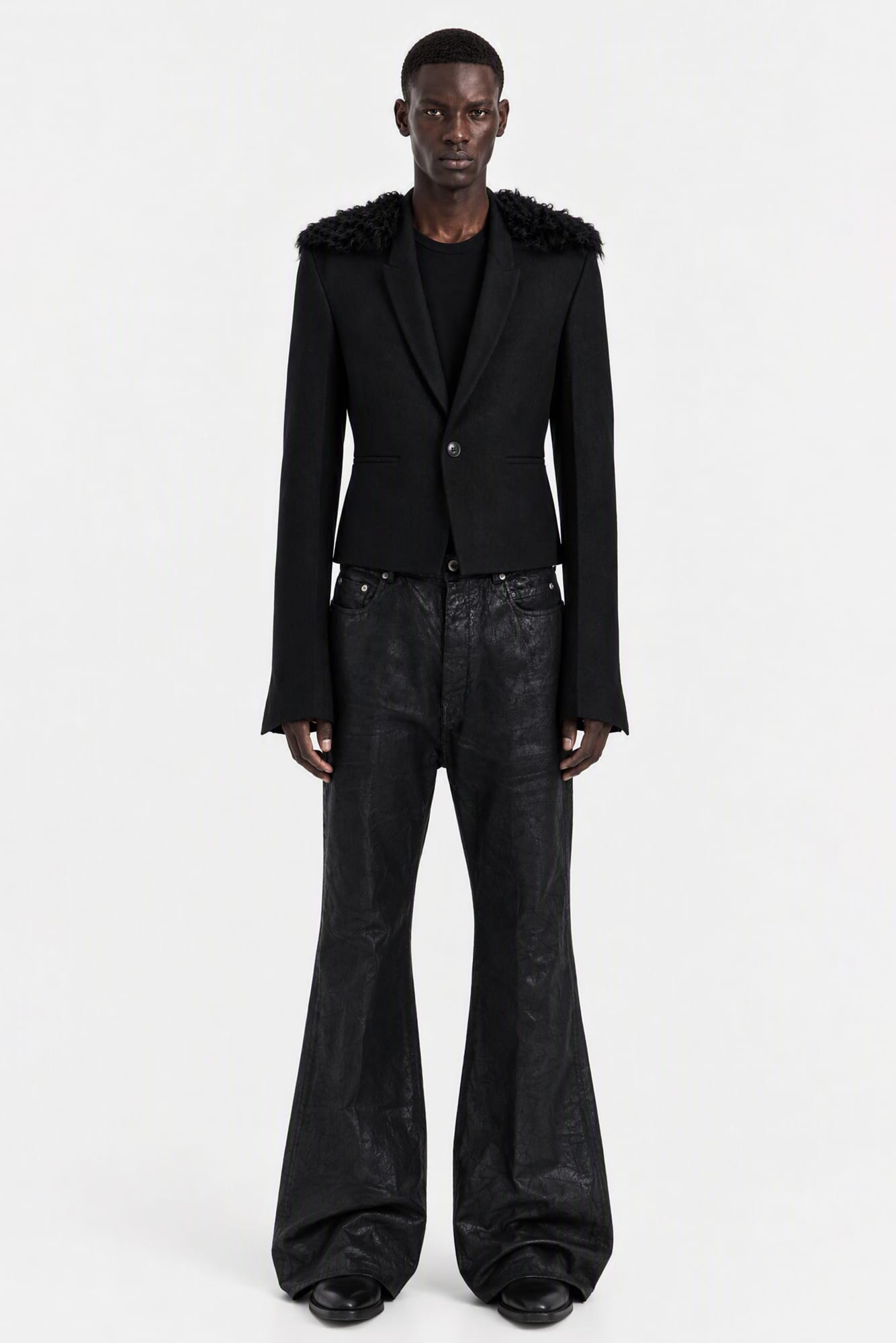 Rick Owens Mens Alice Jacket in Black full look