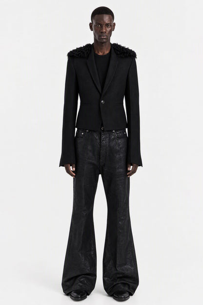 Rick Owens Mens Alice Jacket in Black full look