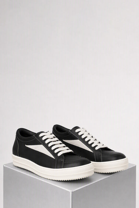Rick Owens Vintage Sneaks in Black/Milk side