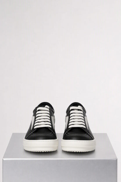Rick Owens Vintage Sneaks in Black/Milk front