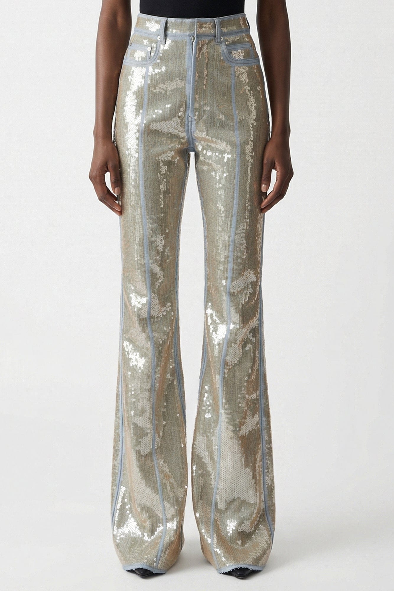 Rick Owens Bolan Bootcut Denim in Blue/Sand SS26