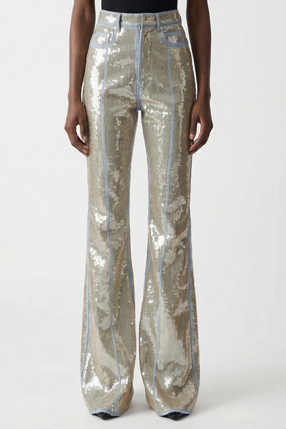 Rick Owens Bolan Bootcut Denim in Blue/Sand SS26