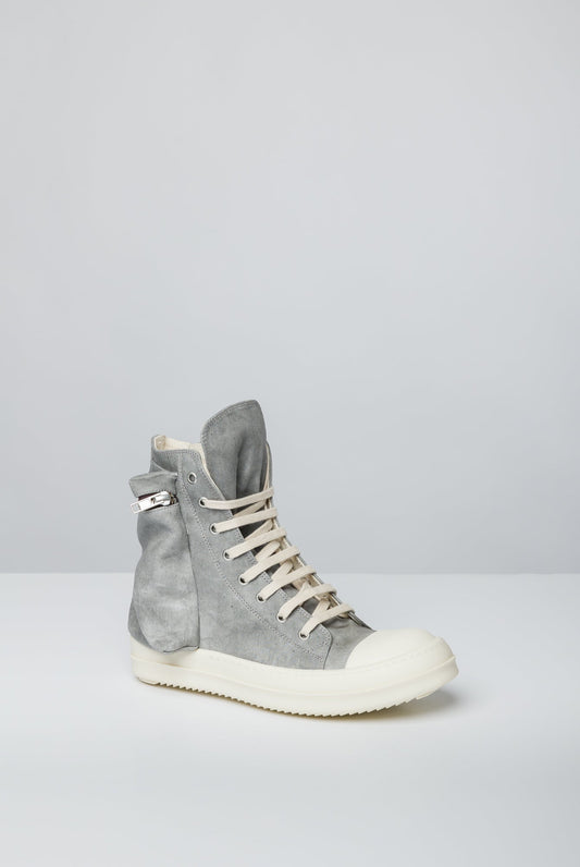 Rick Owens DRKSHDW Mens Cargo Sneaks in Pearl front angle