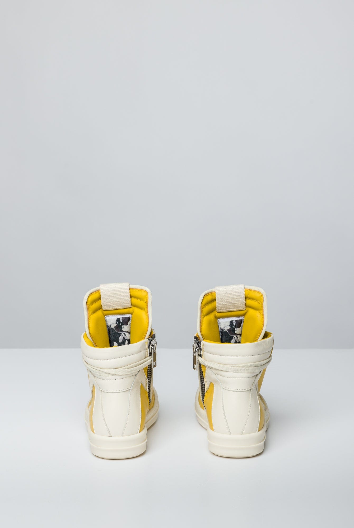 Rick Owens Kids Geobaskets in Lemon both back