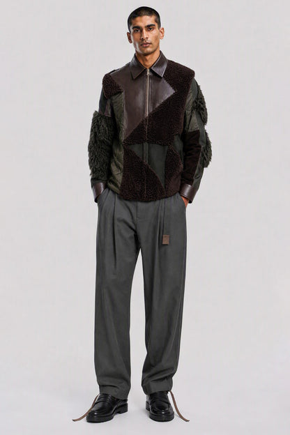 Sacai A.P.C. Quilts Blouson full look