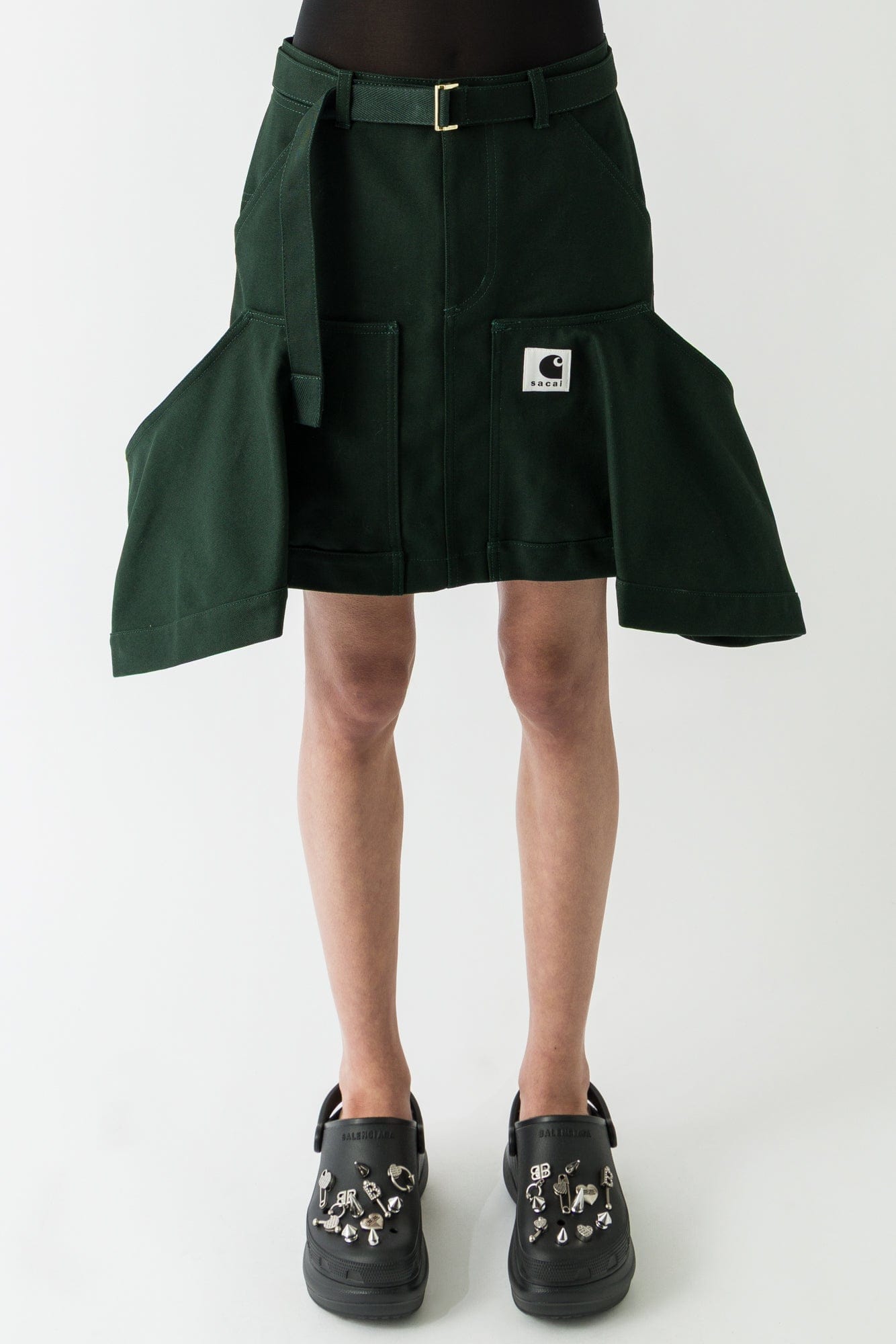 Sacai Carhartt Duck Skirt In Green