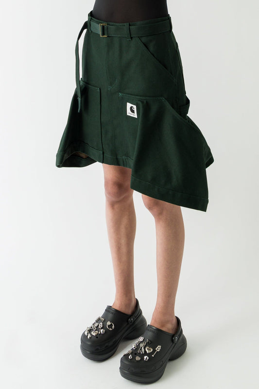 Sacai Carhartt Duck Skirt In Green side