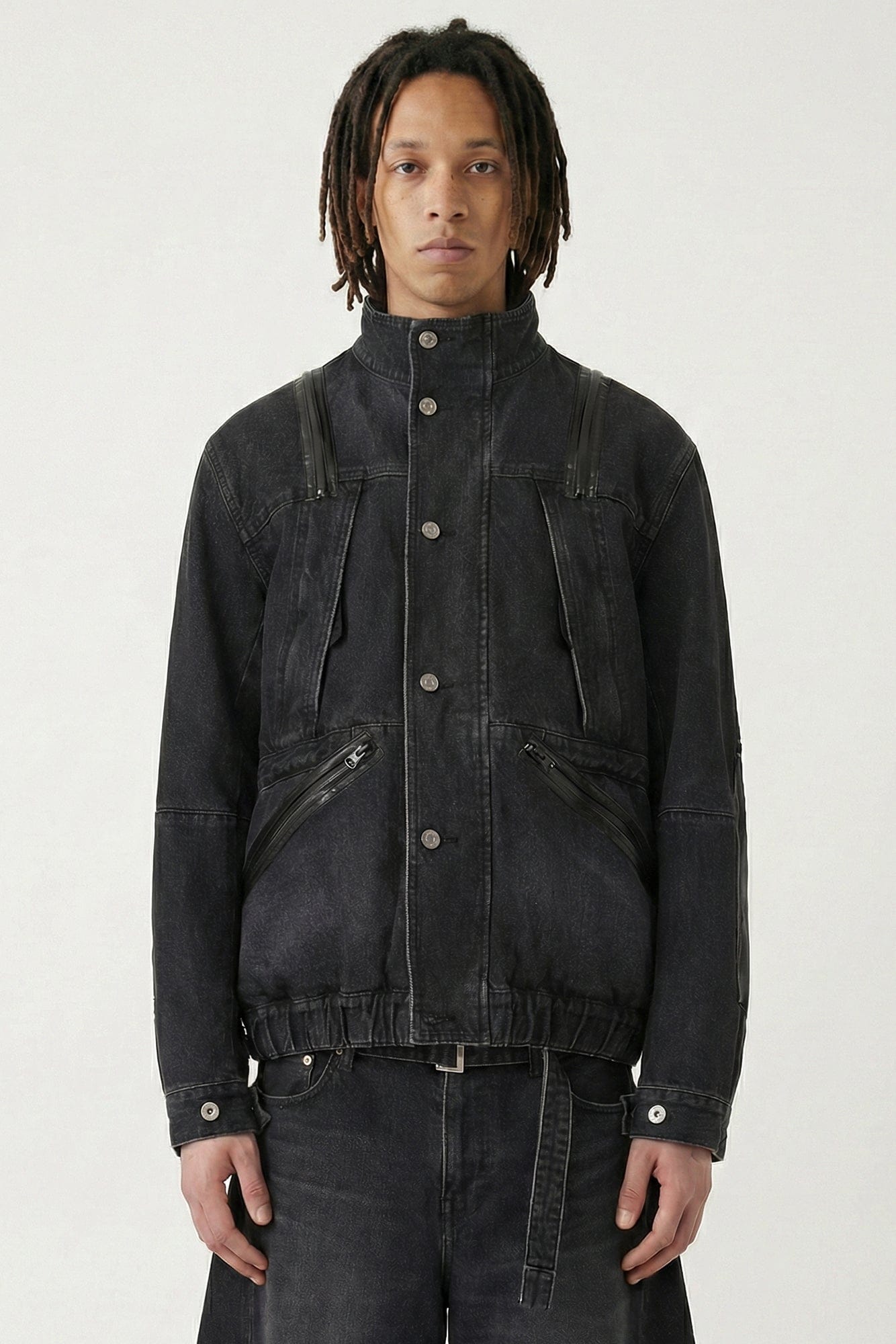 Sacai Denim Blouson in Black