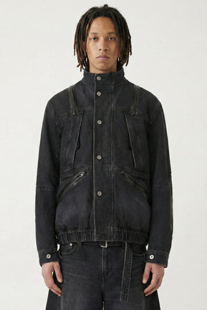 Sacai Denim Blouson in Black