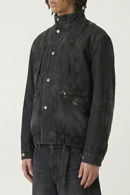 Sacai Denim Blouson in Black side