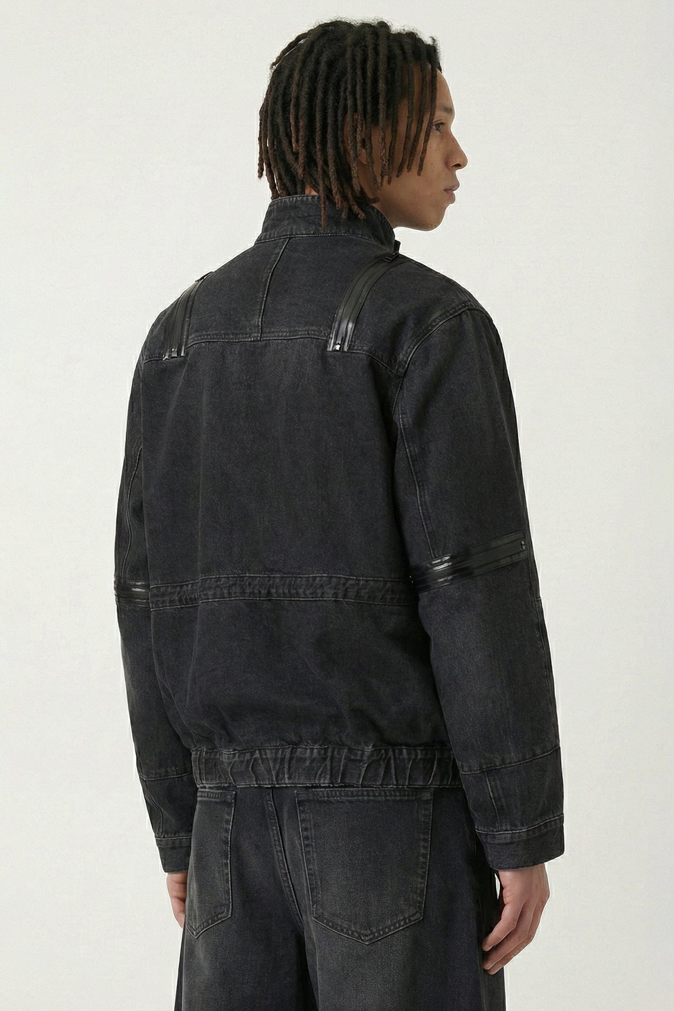 Sacai Denim Blouson in Black