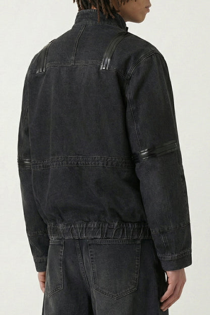 Sacai Denim Blouson in Black back