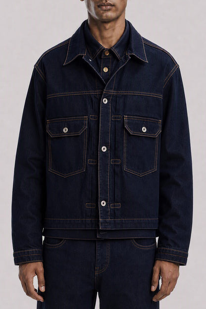 Sacai Denim Jacket in Navy