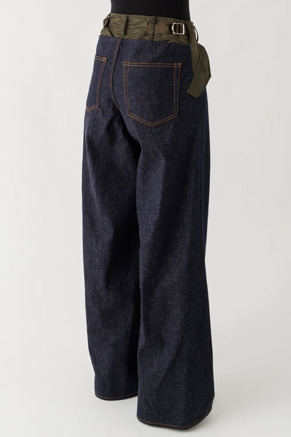Sacai Denim Pants In Indigo back