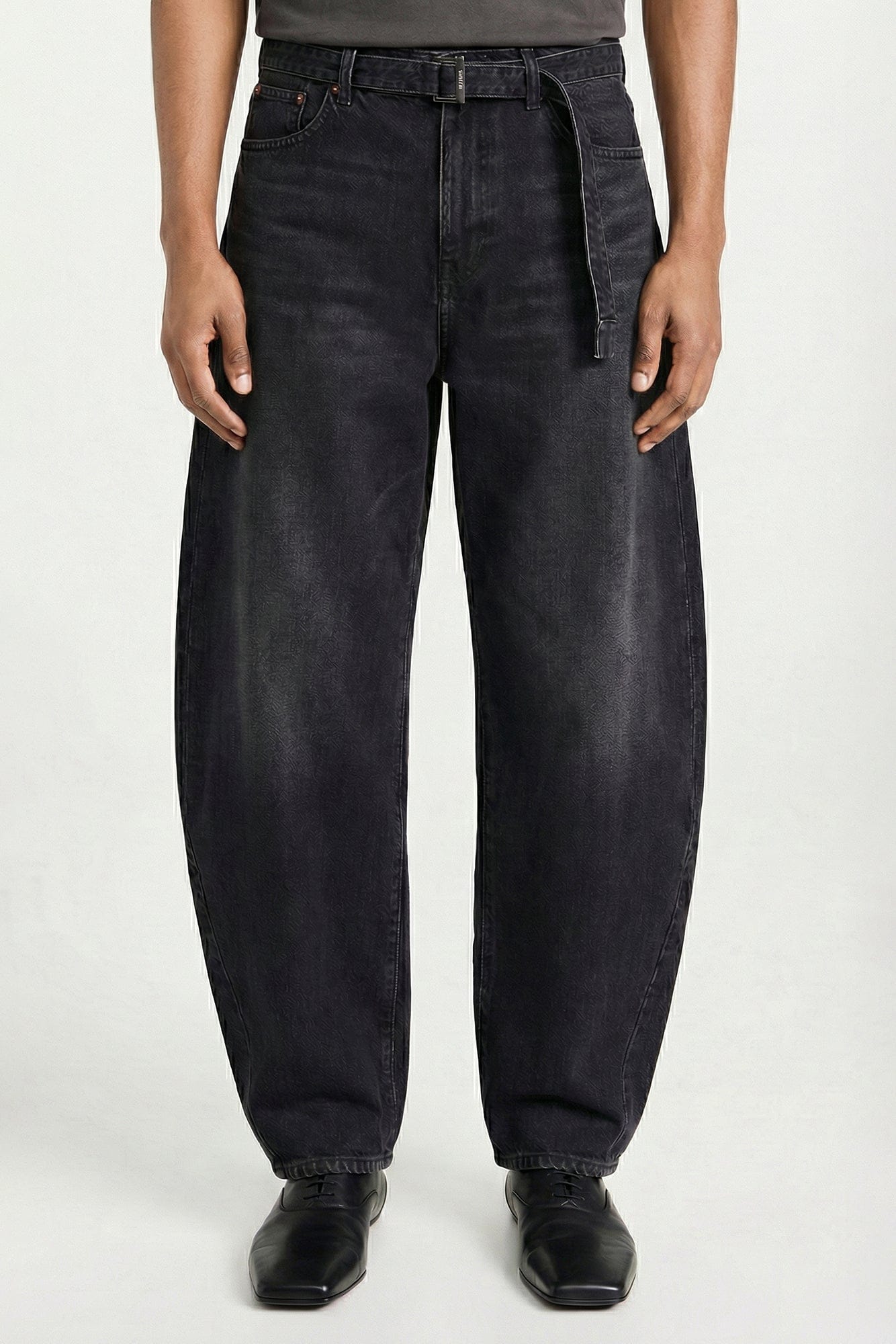 Sacai Denim Pants in Black