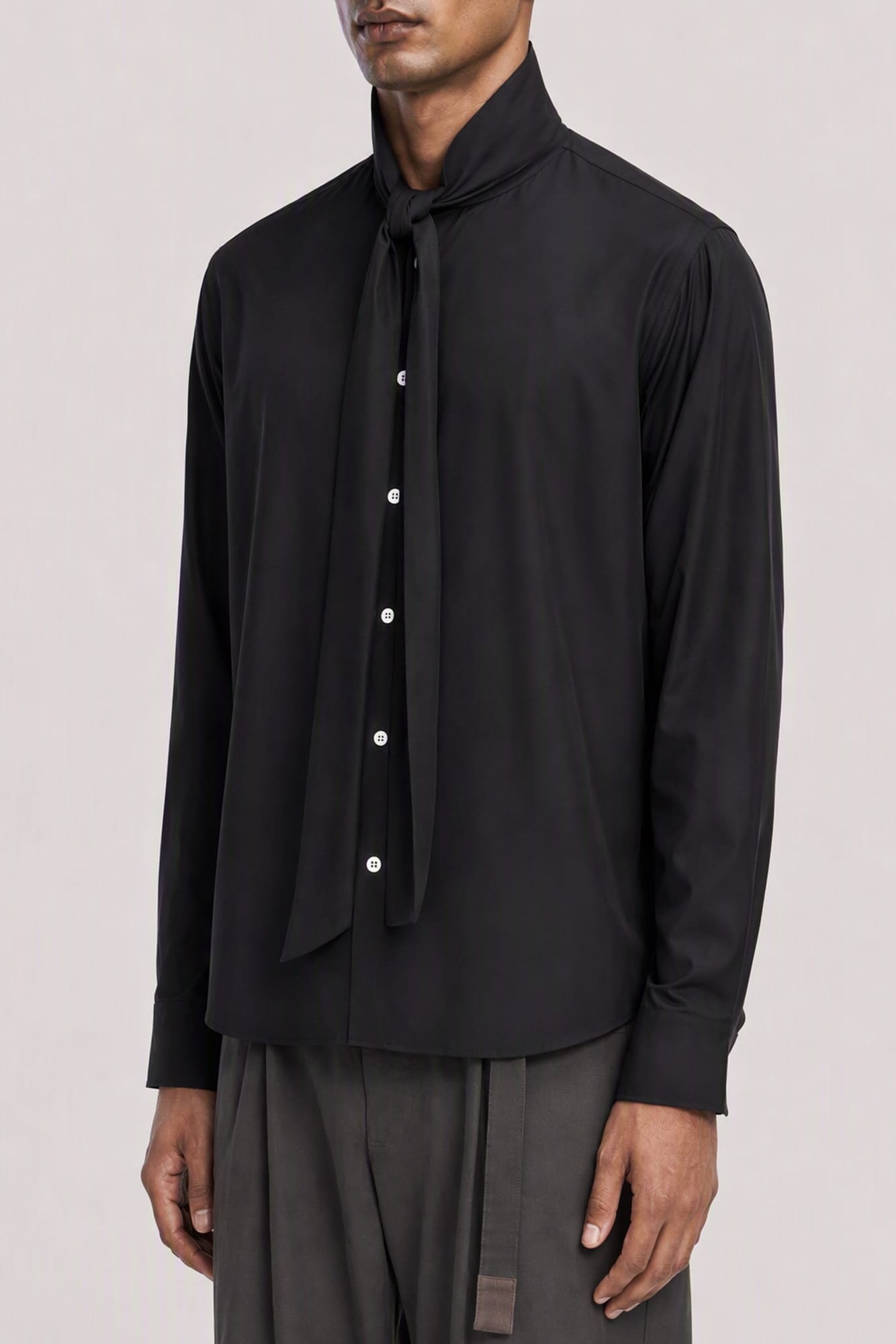 Sacai Poplin Shirt with Satin Tie side