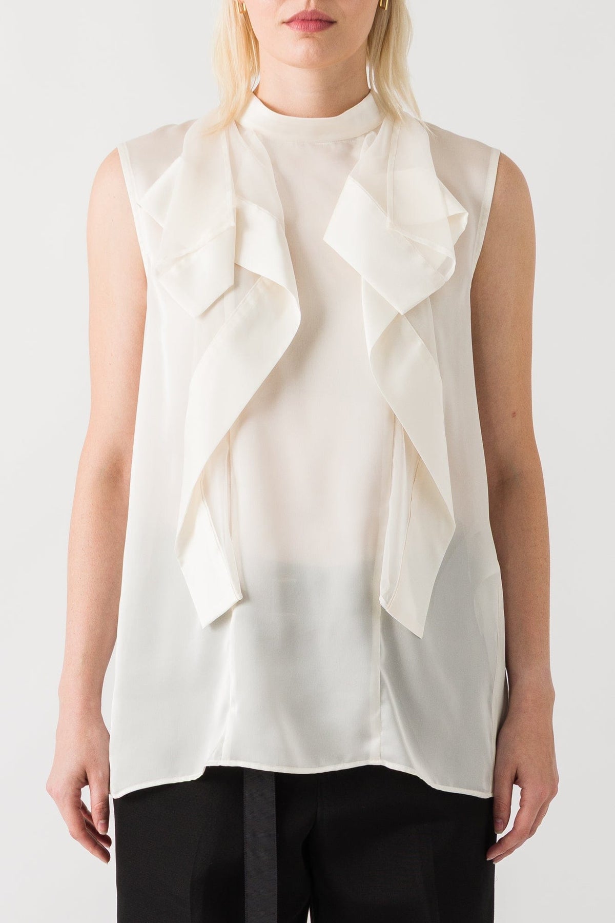 Sacai Satin x Chiffon Pullover