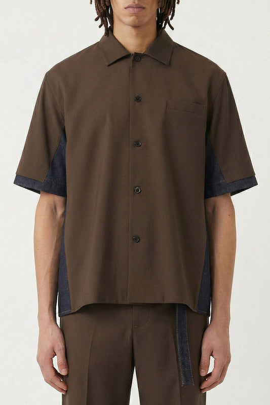 Sacai Suiting x Denim Shirt