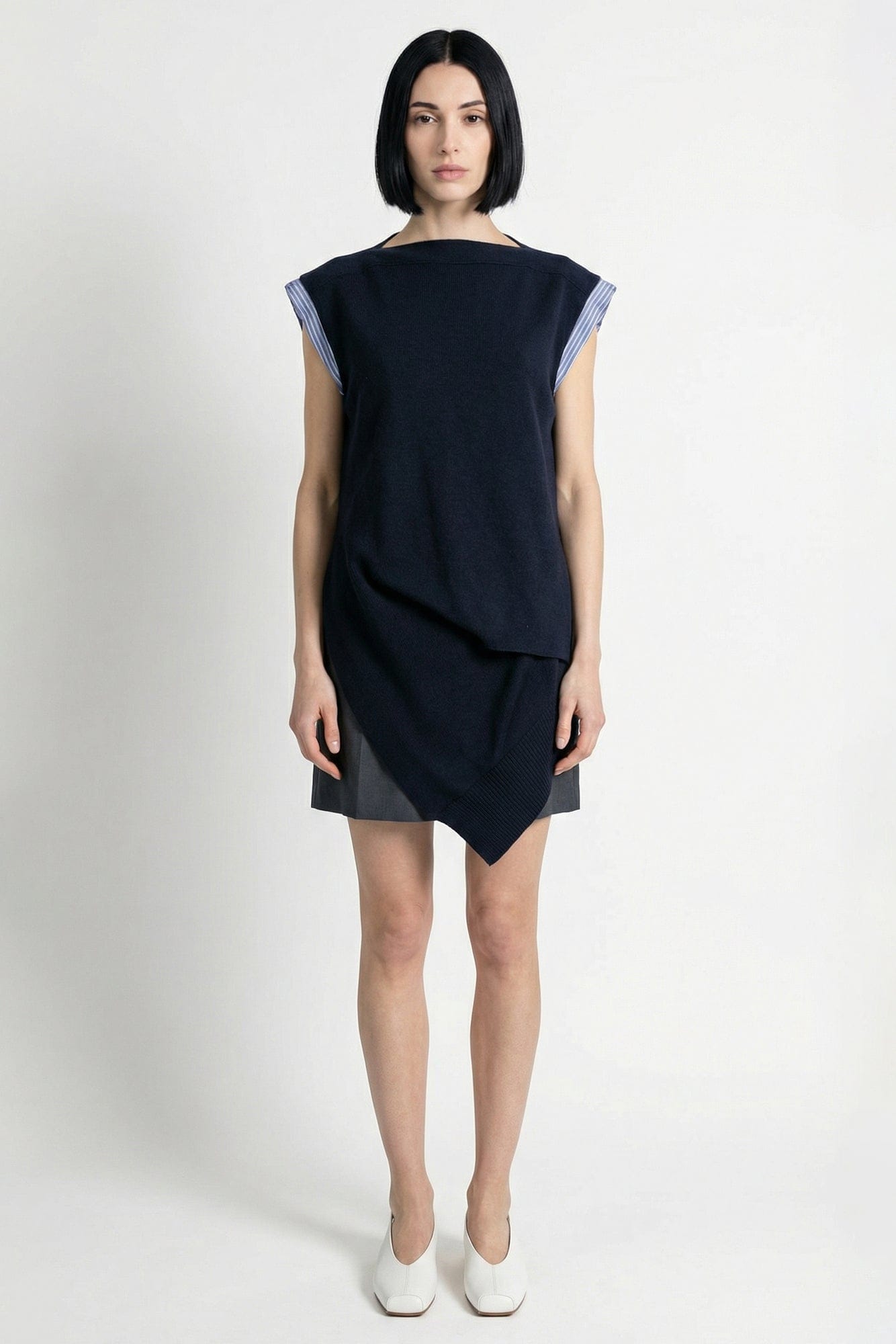 Sacai Suiting x Knit Dress