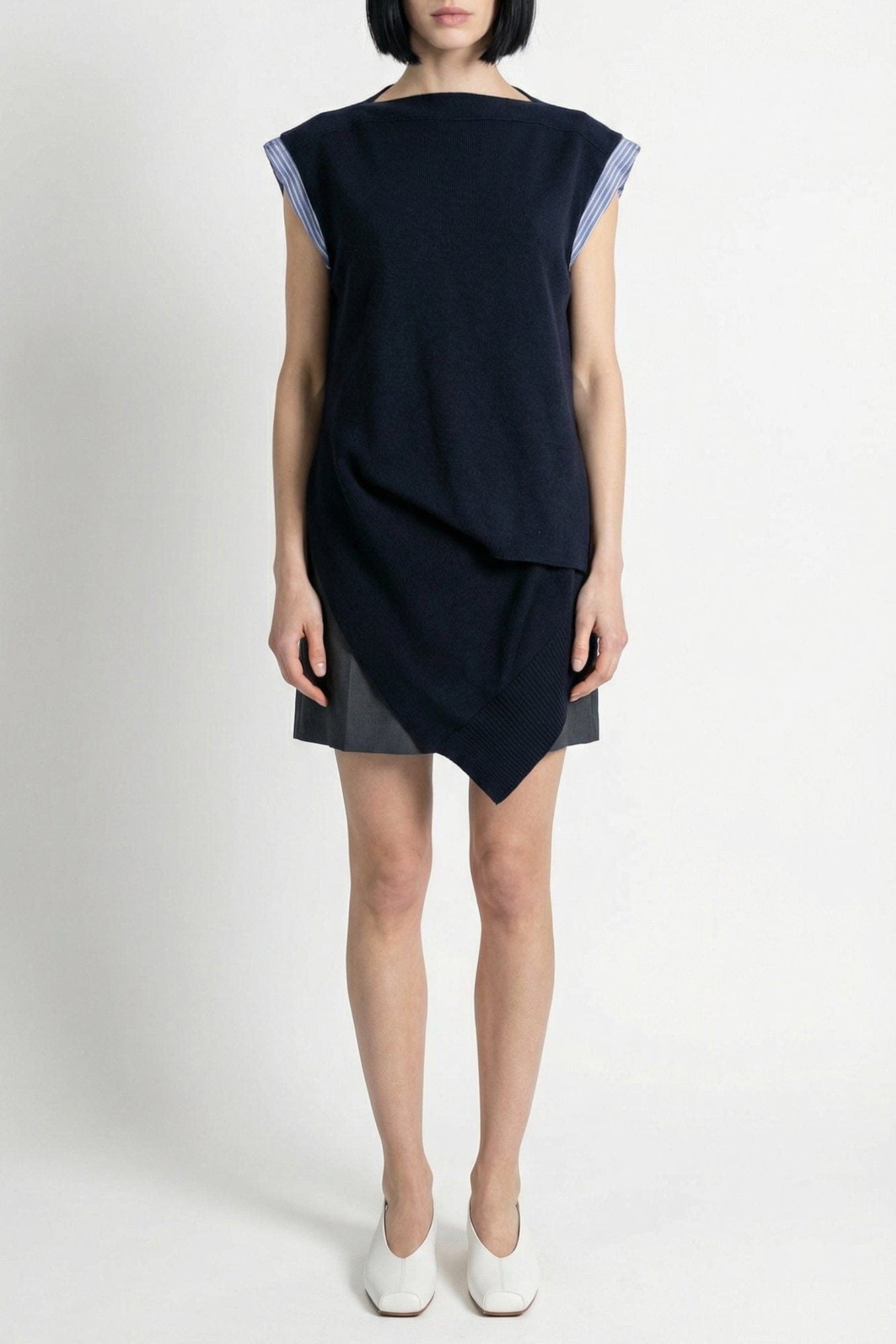 Sacai Suiting x Knit Dress