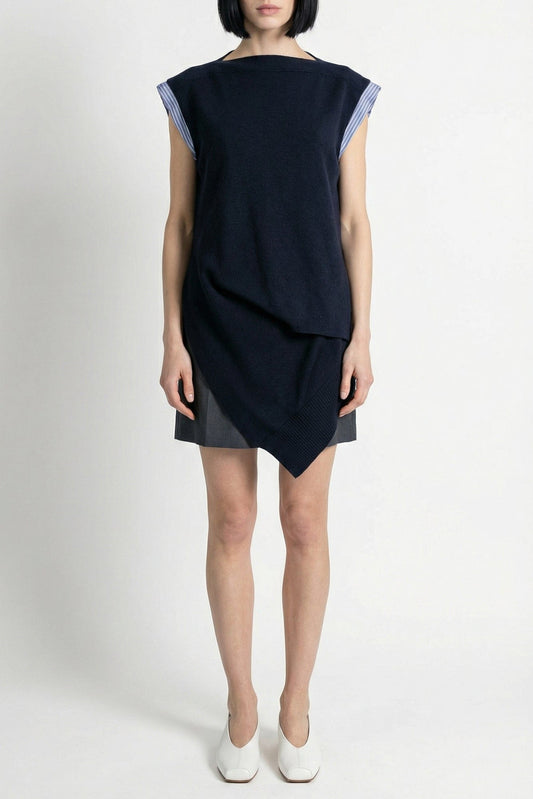 Sacai Suiting x Knit Dress