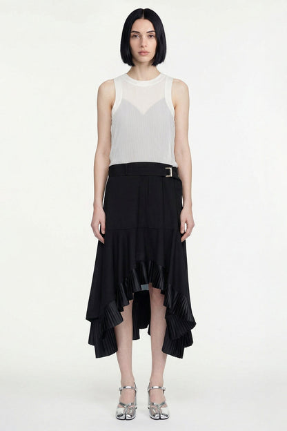 Sacai Suiting x Satin Dress