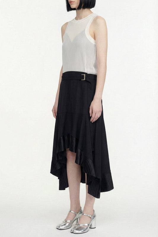 Sacai Suiting x Satin Dress side