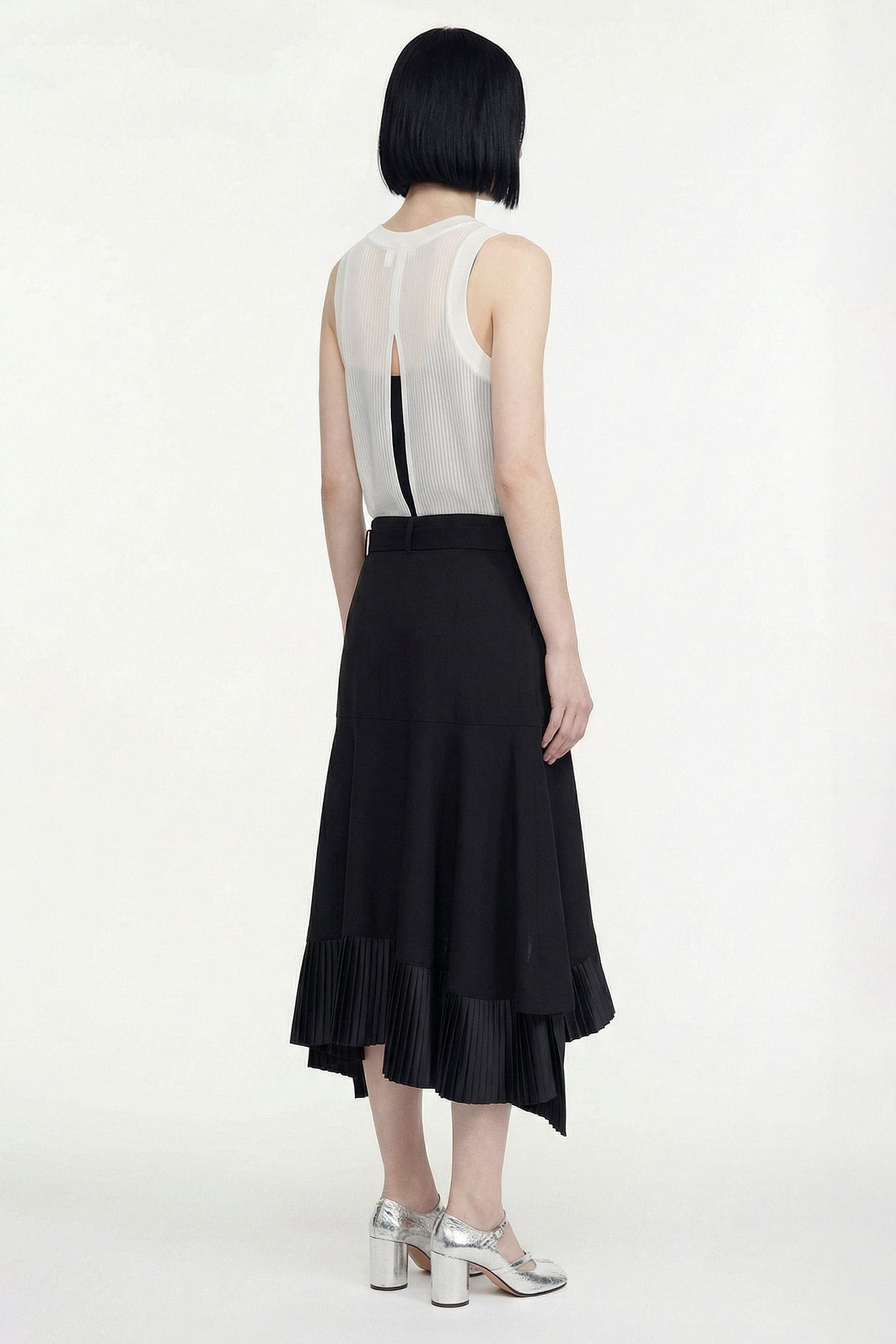 Sacai Suiting x Satin Dress