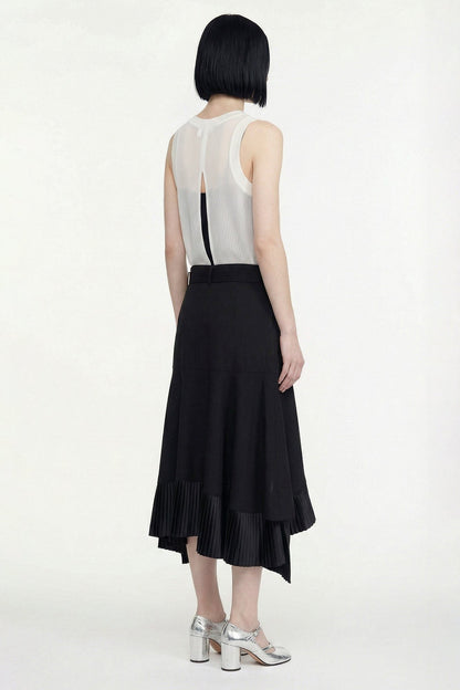 Sacai Suiting x Satin Dress back