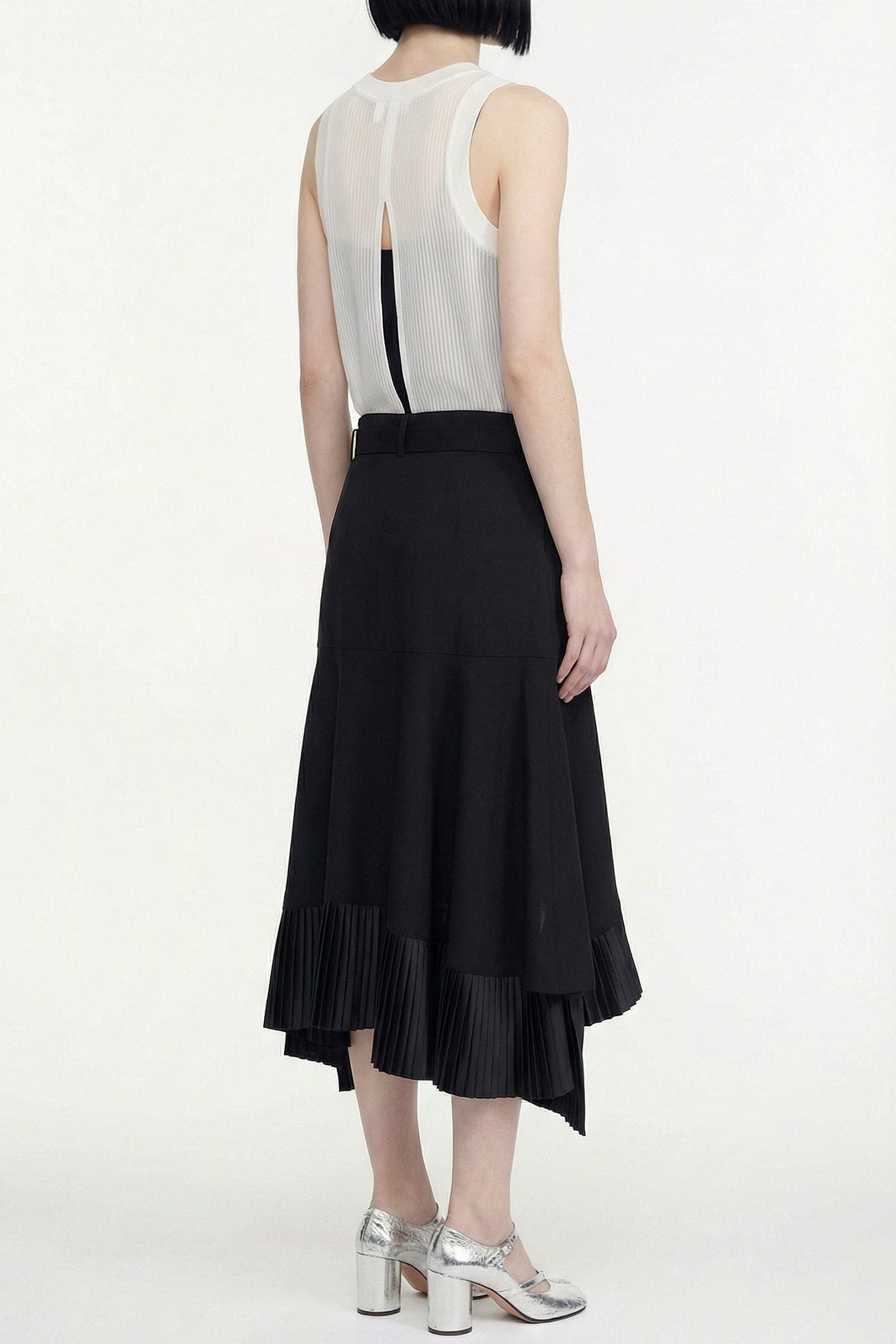 Sacai Suiting x Satin Dress