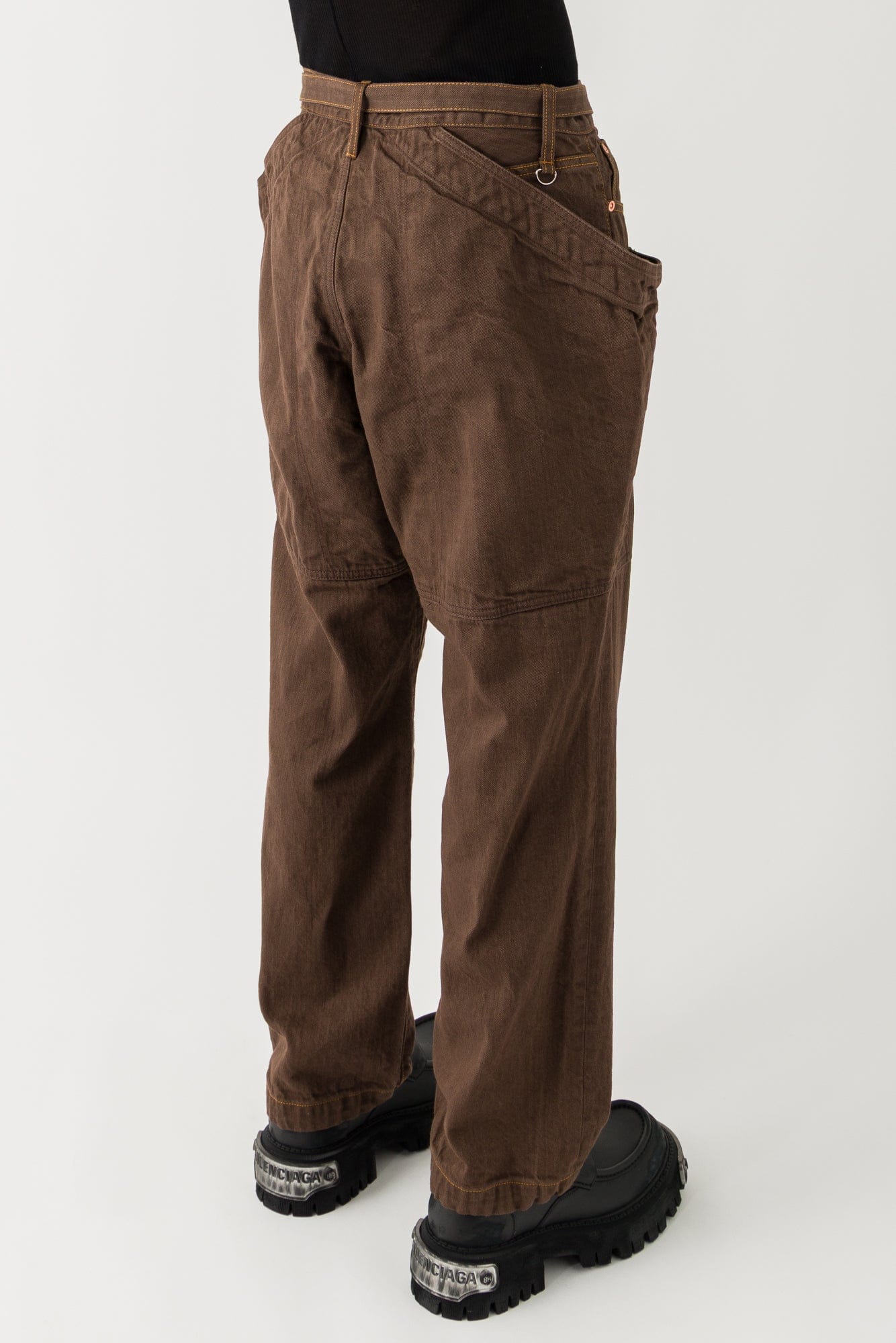Sacai Denim Pants In Brown back