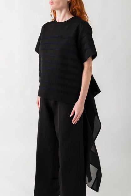 Sacai Double-Faced Silk Cotton x Silk Organza Pullover side
