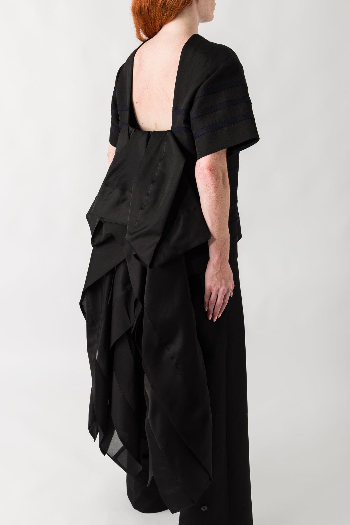 Sacai Double-Faced Silk Cotton x Silk Organza Pullover back