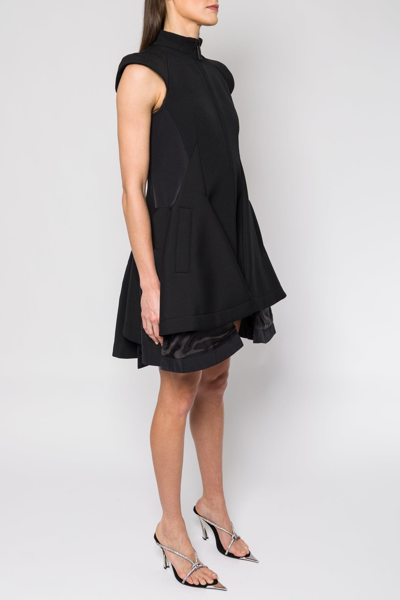 Sacai Matelasse Twill Mix Dress